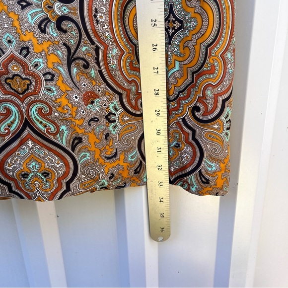 J. CREW Collection Dress Jules 100% Silk Gold Italian Paisley Shift Womens 6 - Picture 9 of 14